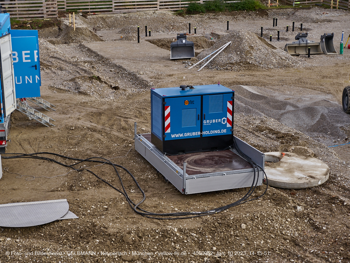 10.01.2023 - Baustelle an der Quiddestraße Haus für Kinder in Neuperlach